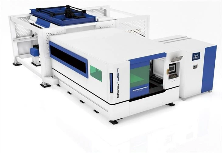 Memuatkan dan Memunggah Mesin Pemotong Laser Lembaran CNC Berketepatan Tinggi Untuk Logam